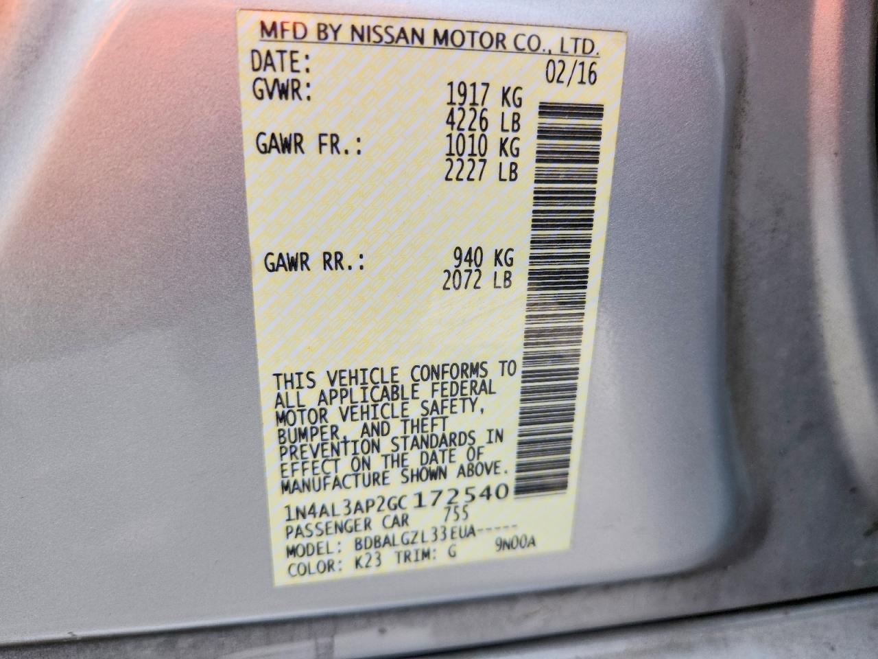 Nissan Altima 2.5 S