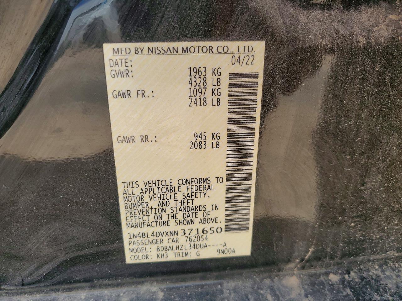 Nissan Altima Sv