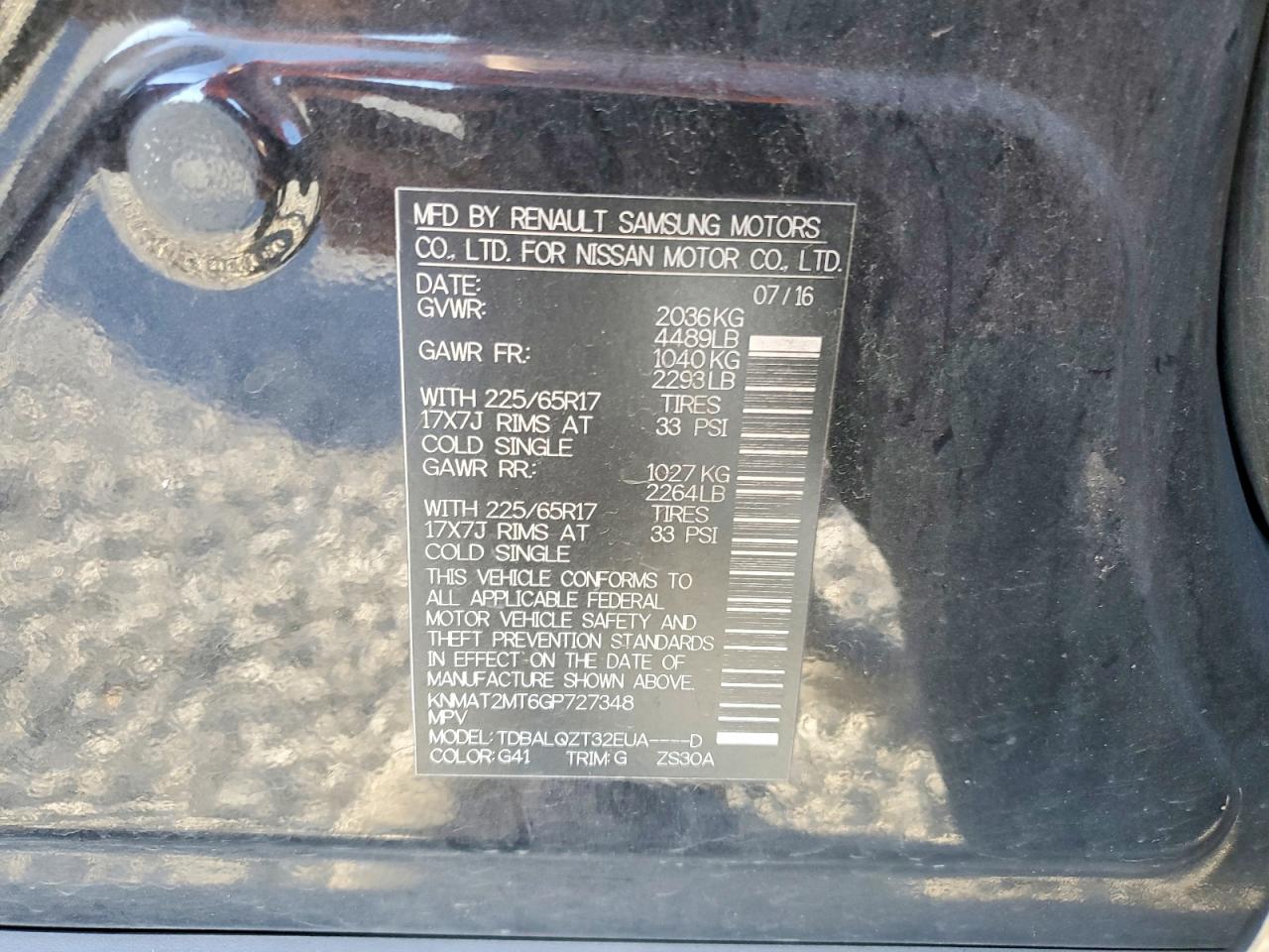 Nissan Rogue Sv