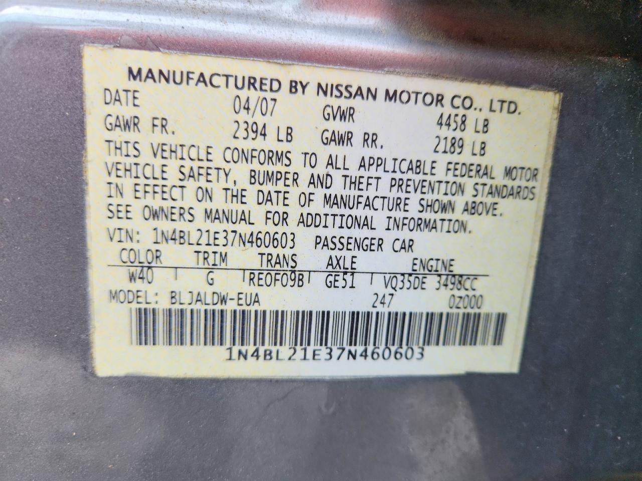 Nissan Altima 3.5 Se