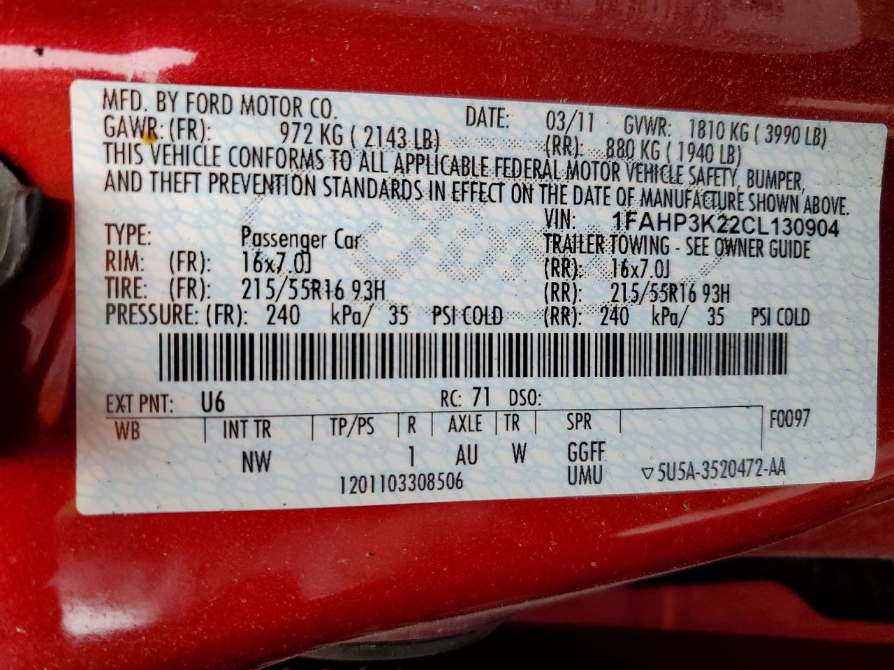 Ford Focus Se
