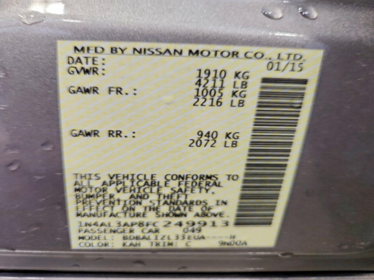 Nissan Altima 2.5 Sv