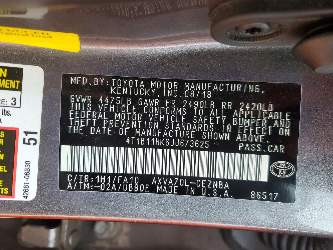 Toyota Camry Le