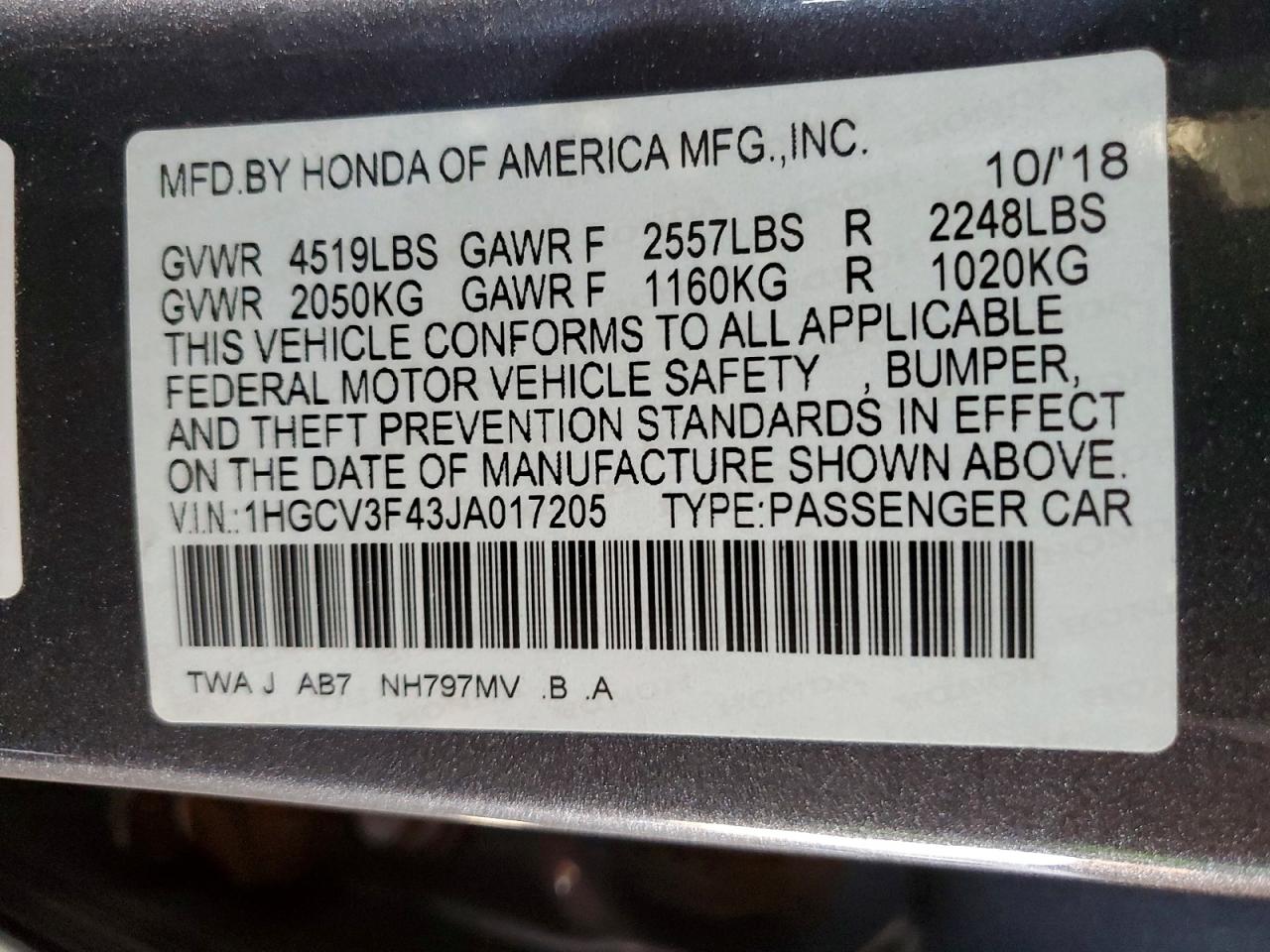 Honda Accord Hybrid Ex