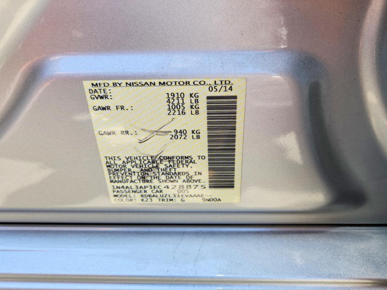 Nissan Altima 2.5 Sv