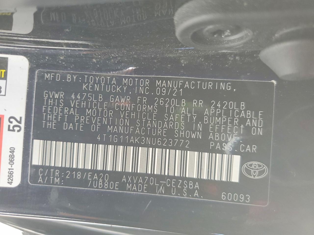 Toyota Camry Se