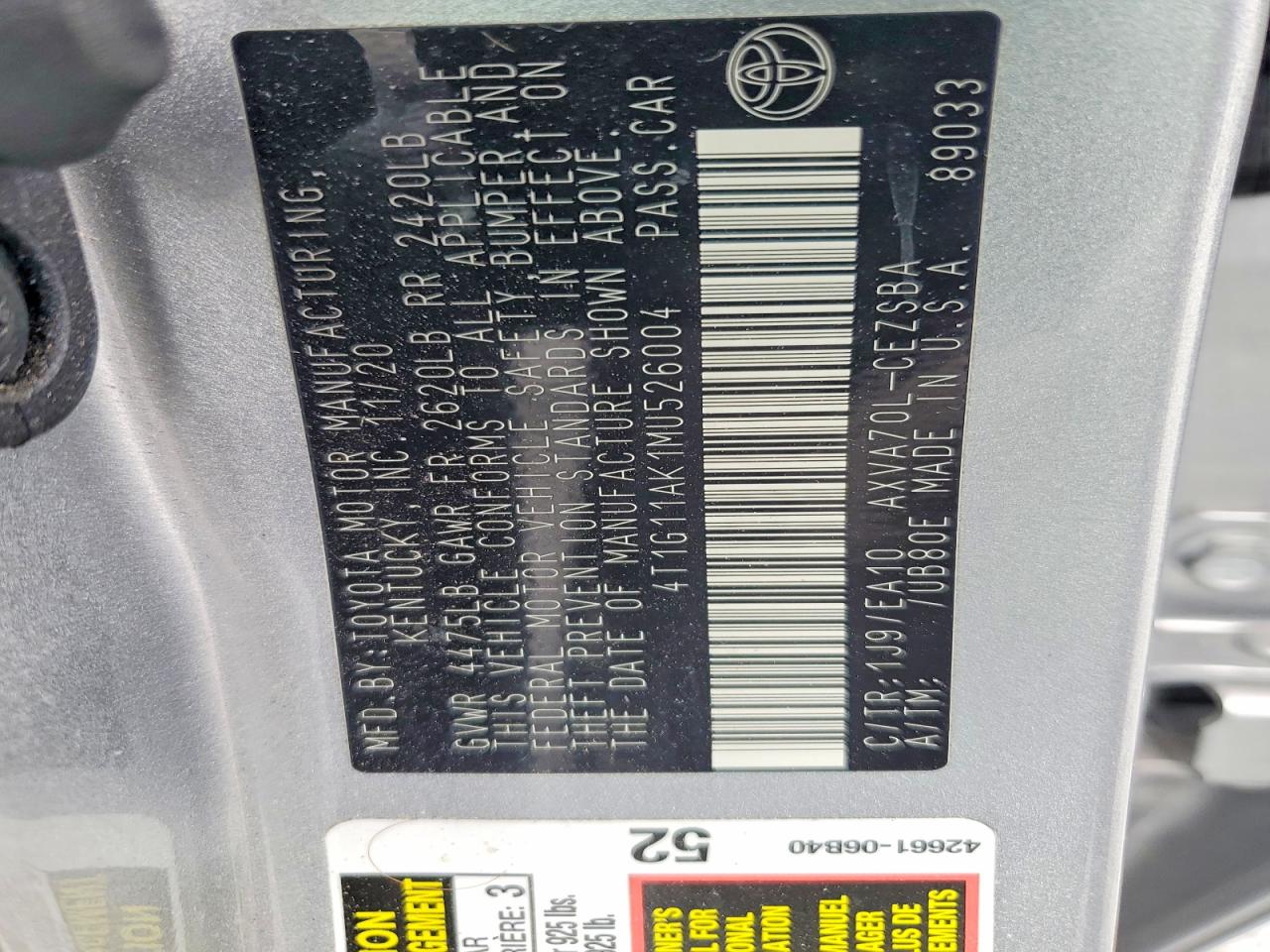 Toyota Camry Se