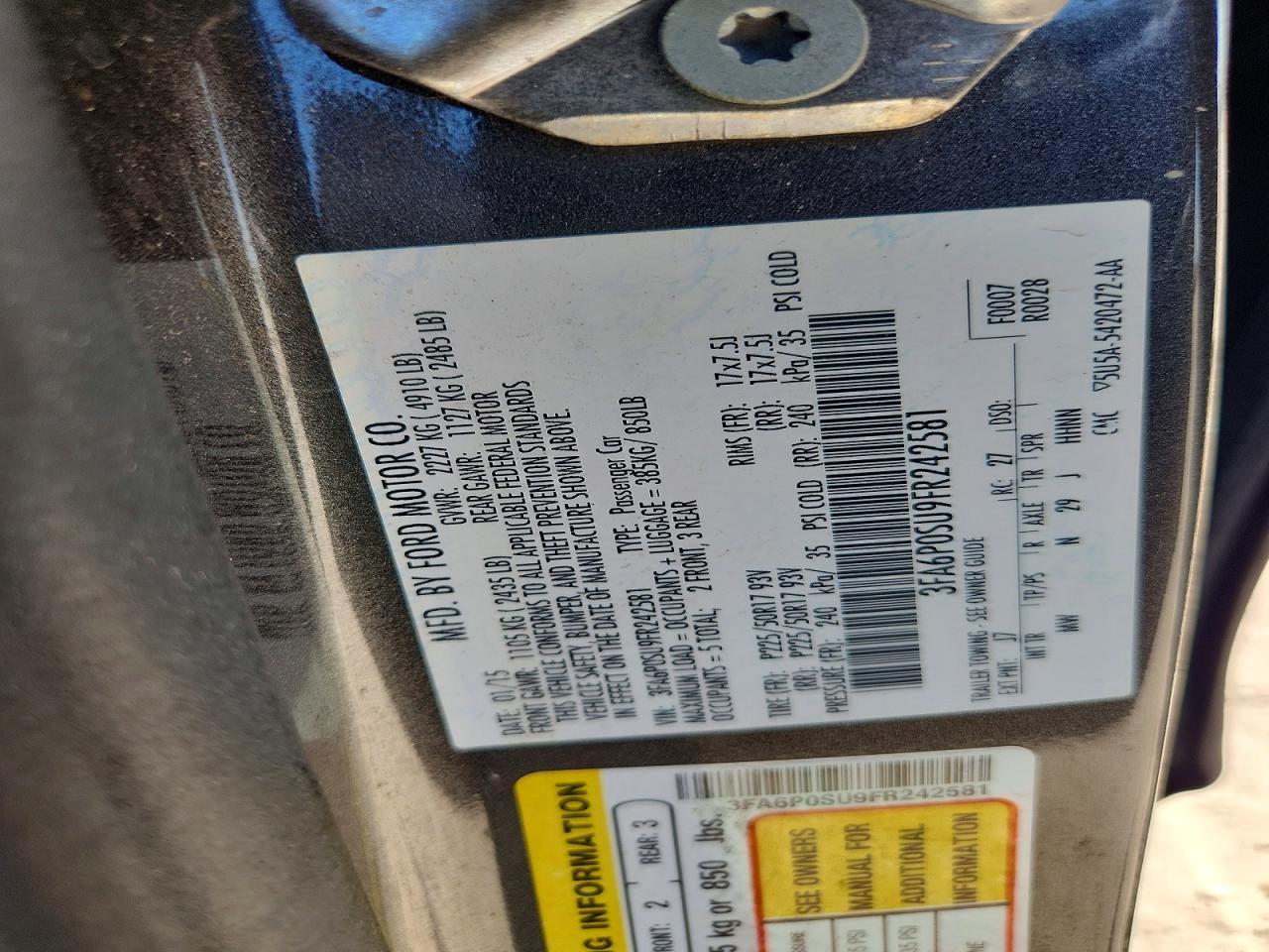 Ford Fusion Titanium Phev