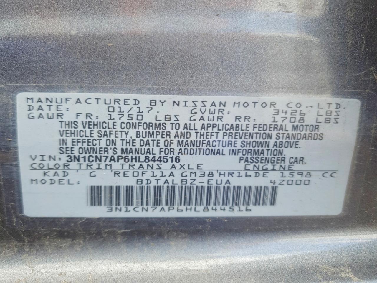 Nissan Versa 1.6 Sv