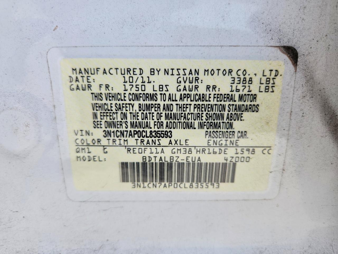 Nissan Versa 1.6 S