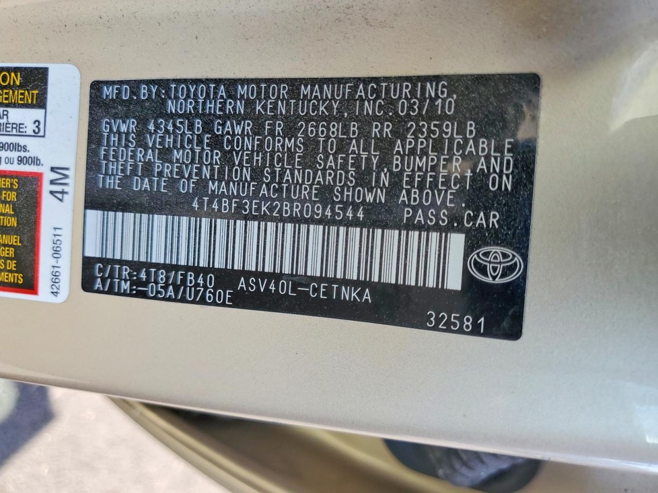 Toyota Camry Le