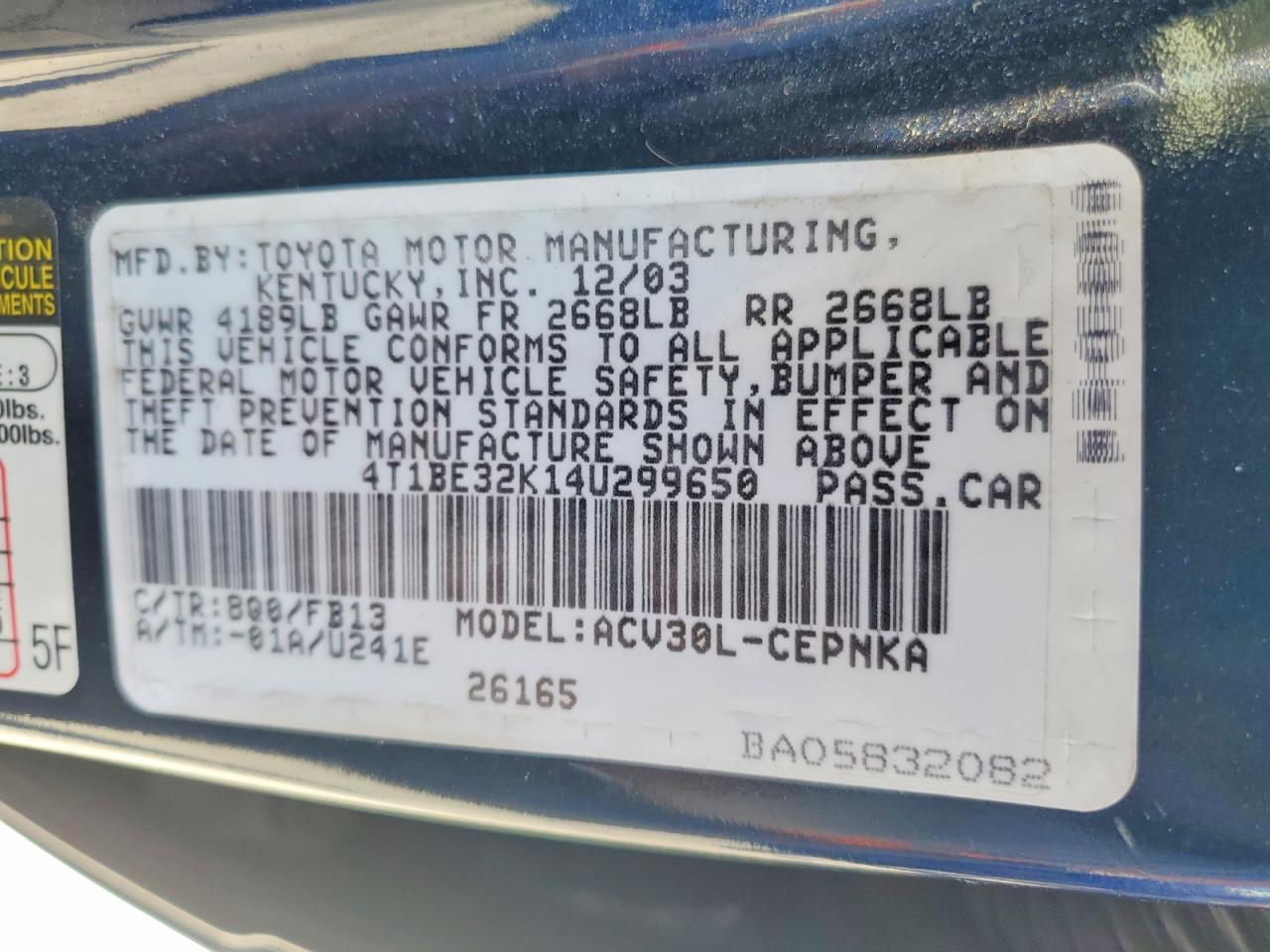 Toyota Camry Le