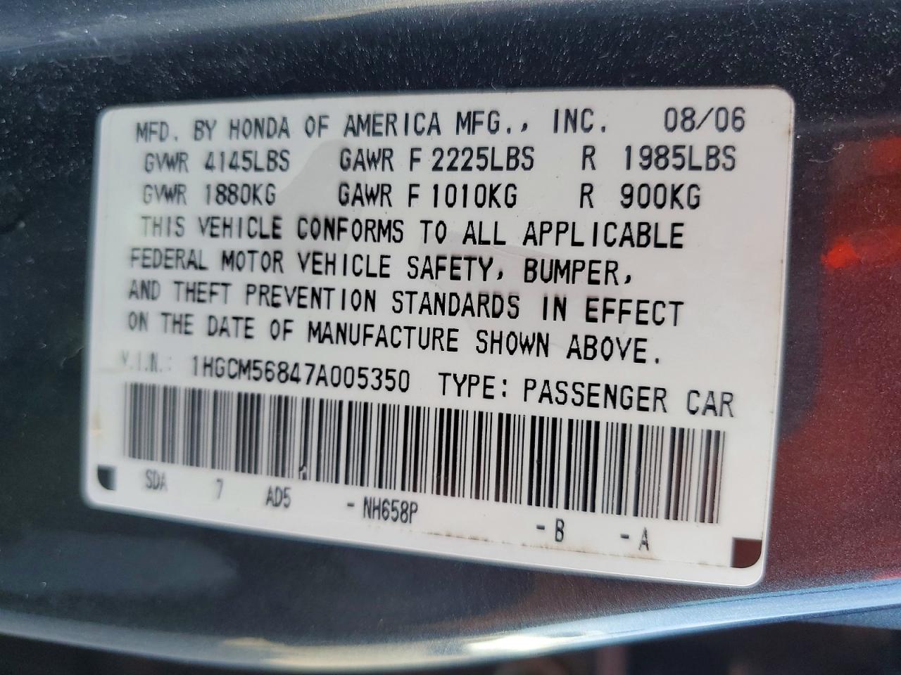 Honda Accord Ex