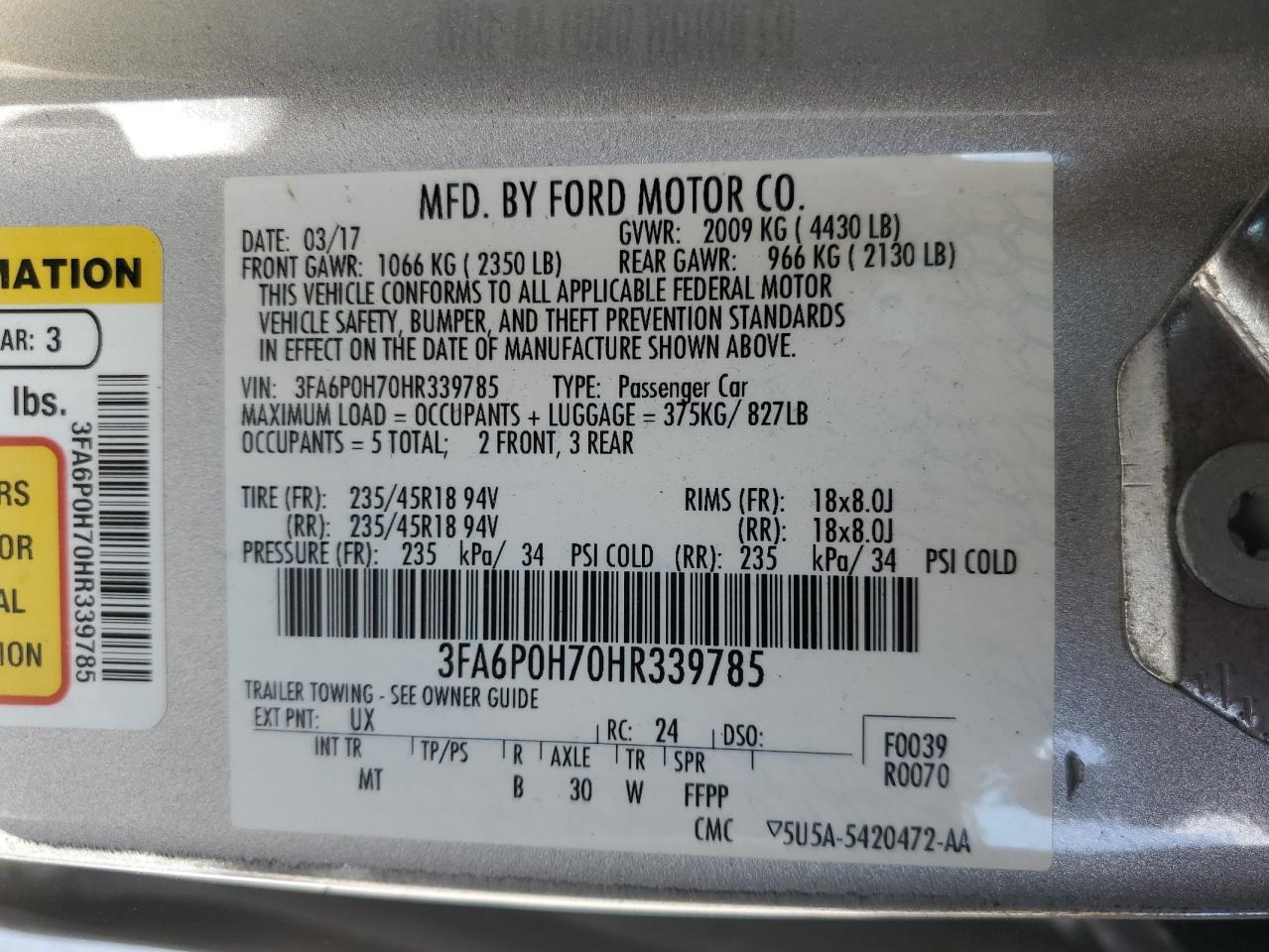 Ford Fusion Se