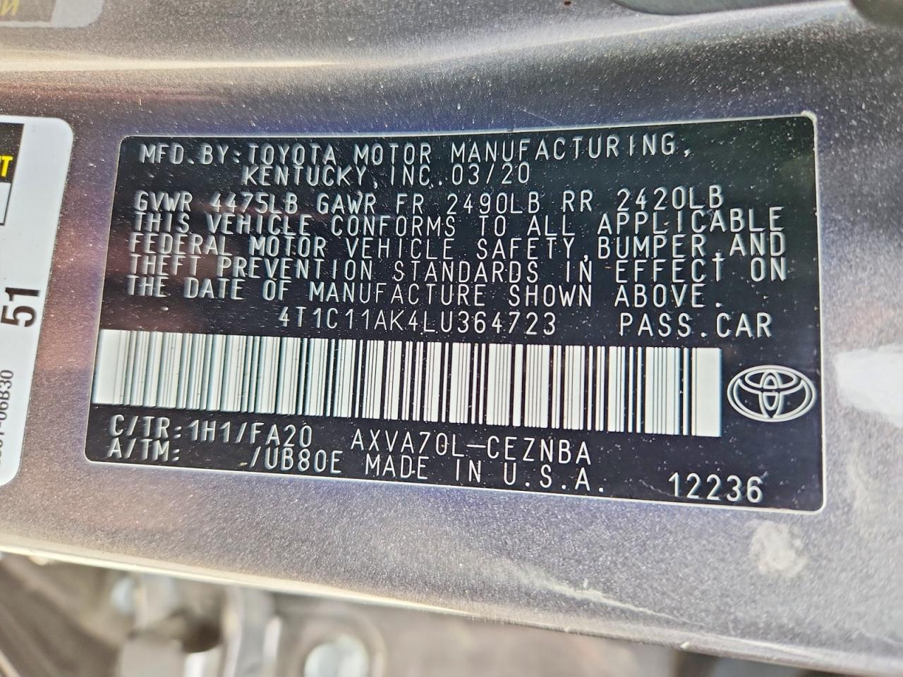 Toyota Camry Le