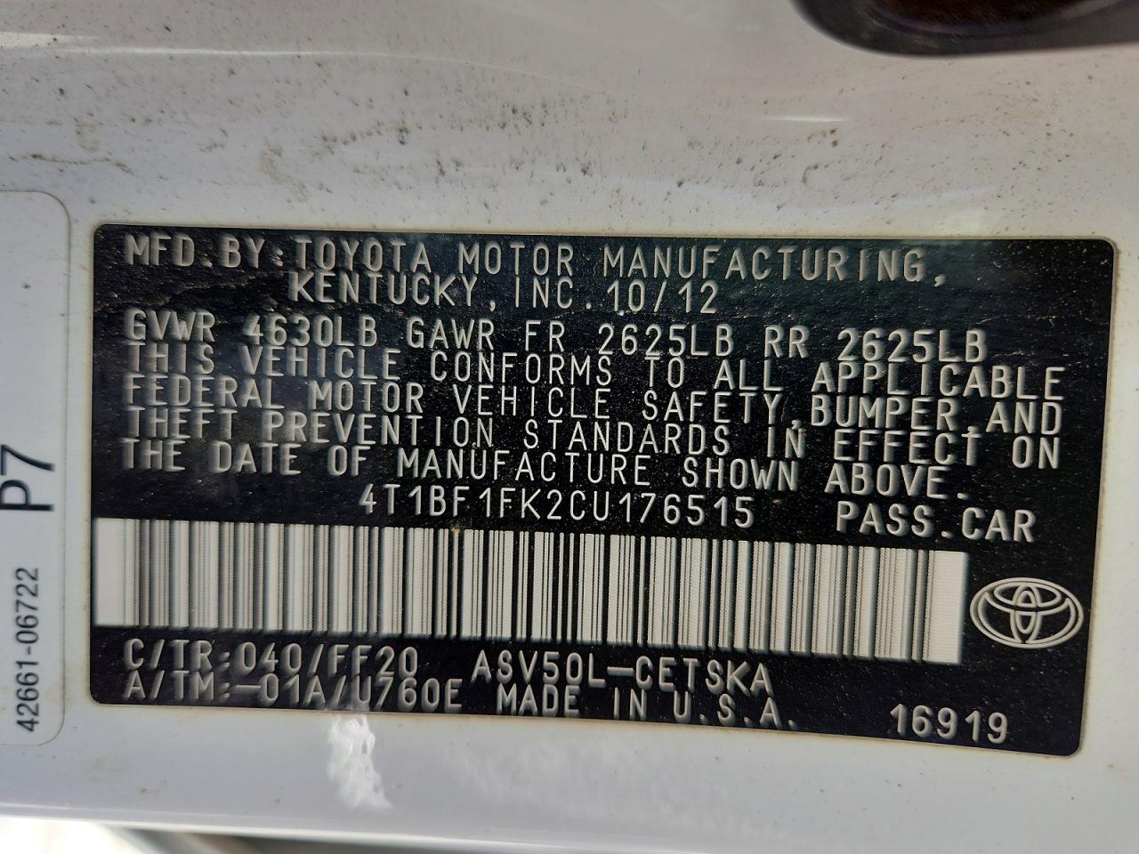 Toyota Camry Se