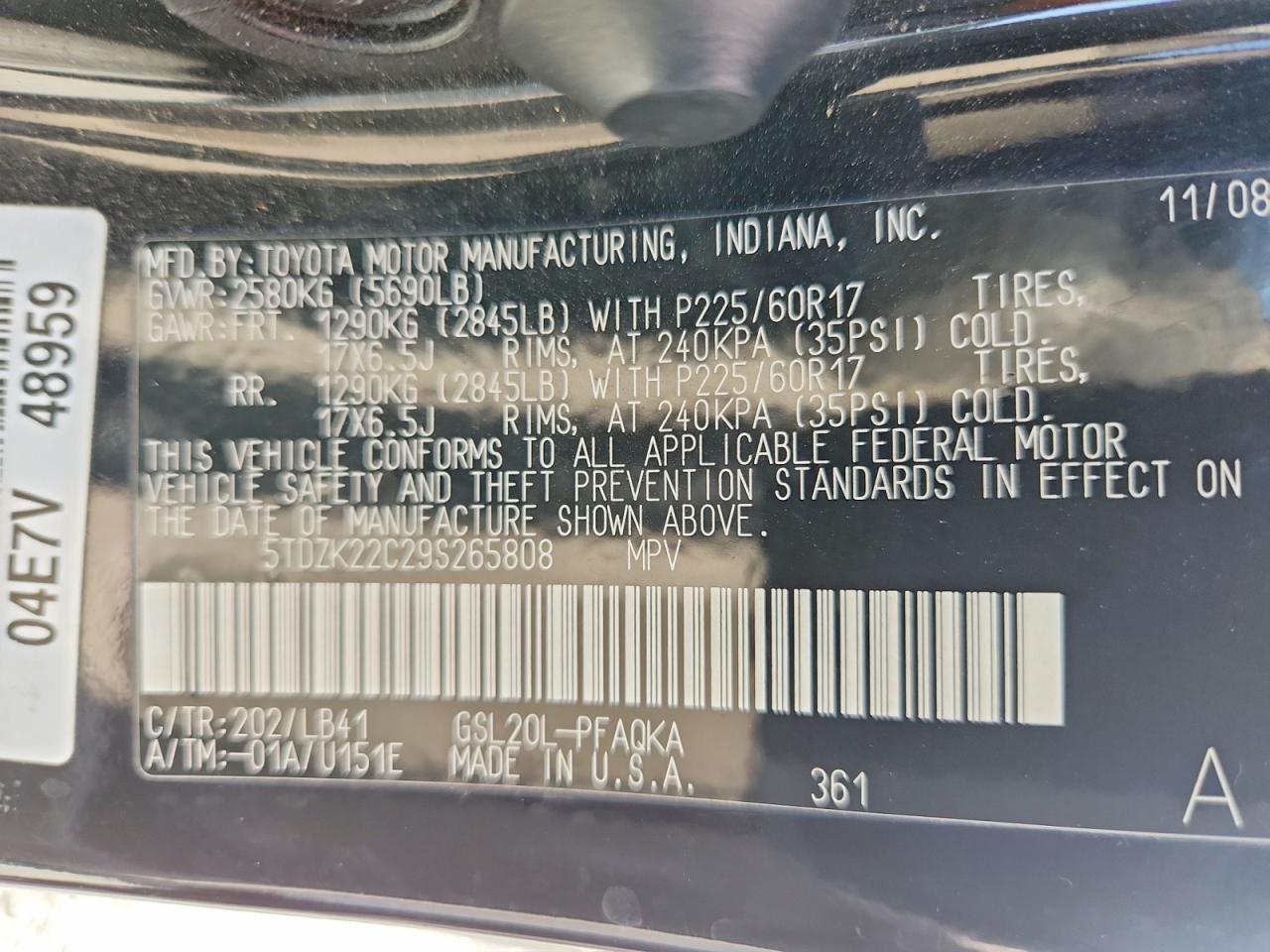 Toyota Sienna Limited