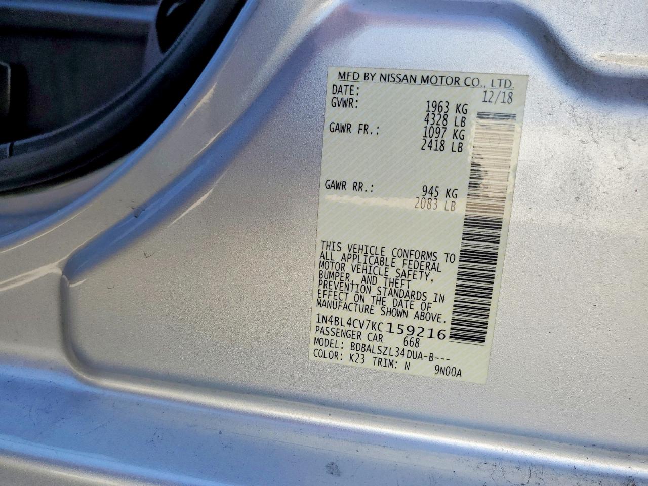Nissan Altima 2.5 Sr