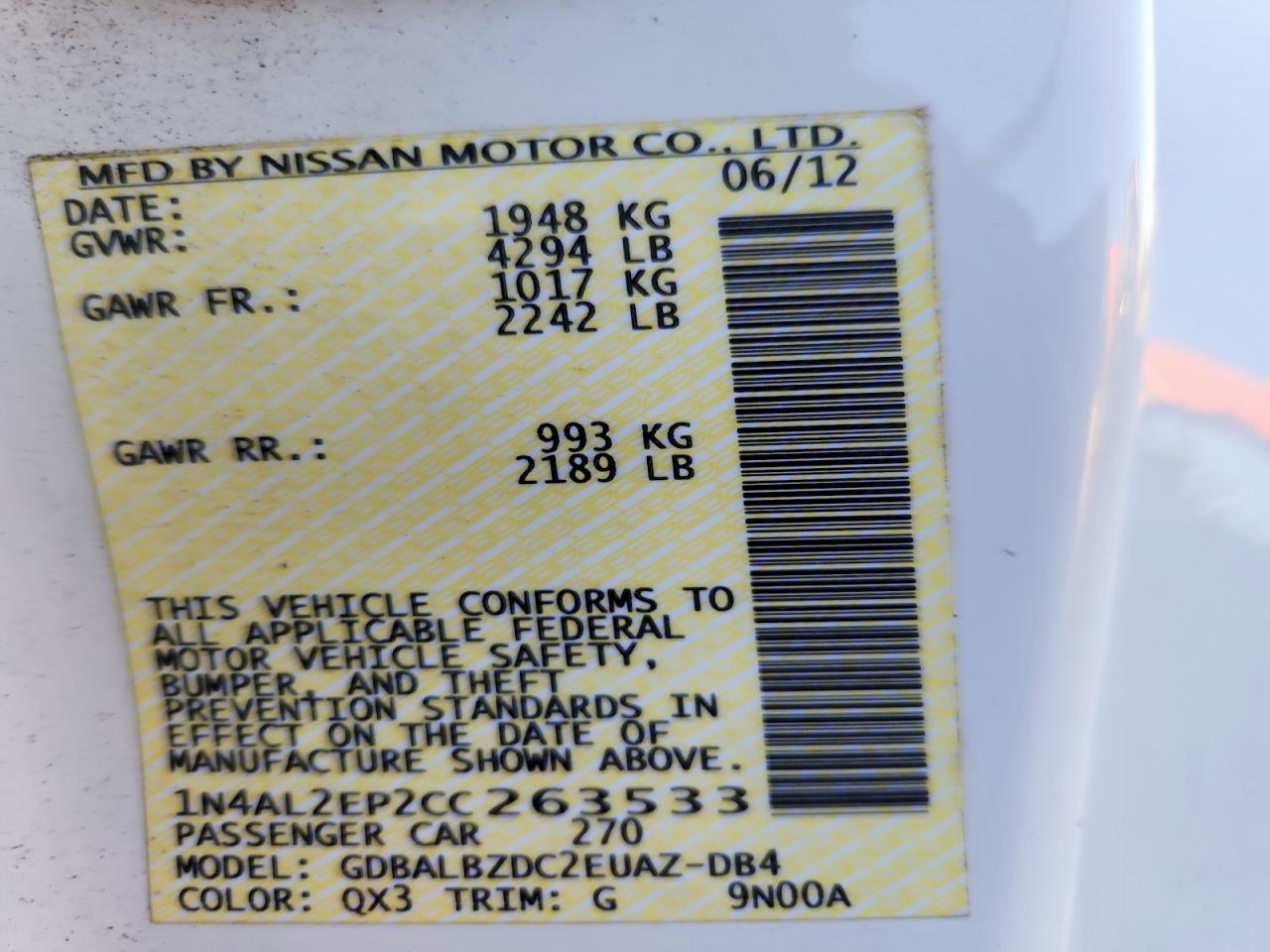 Nissan Altima 2.5 S