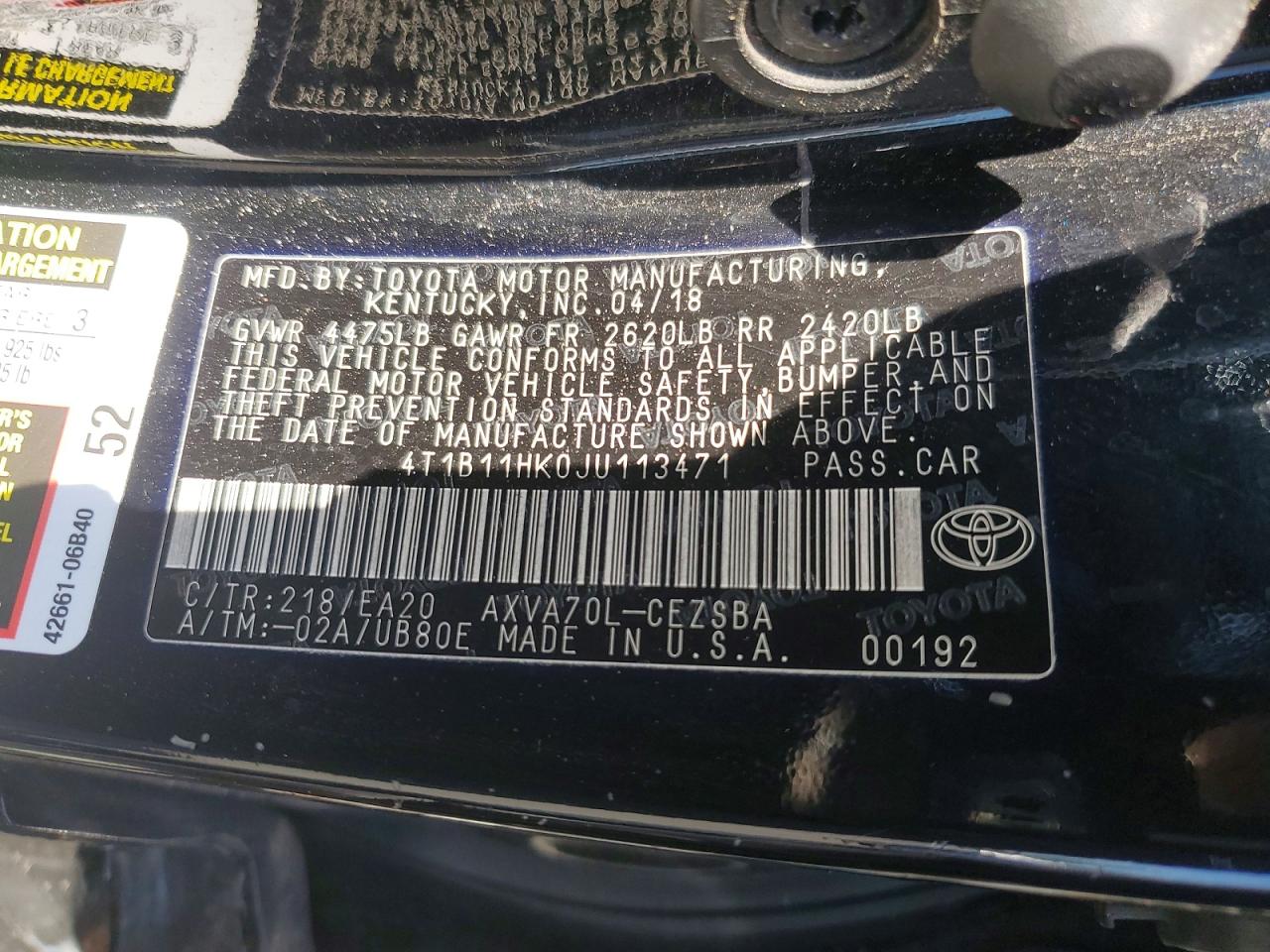 Toyota Camry Se