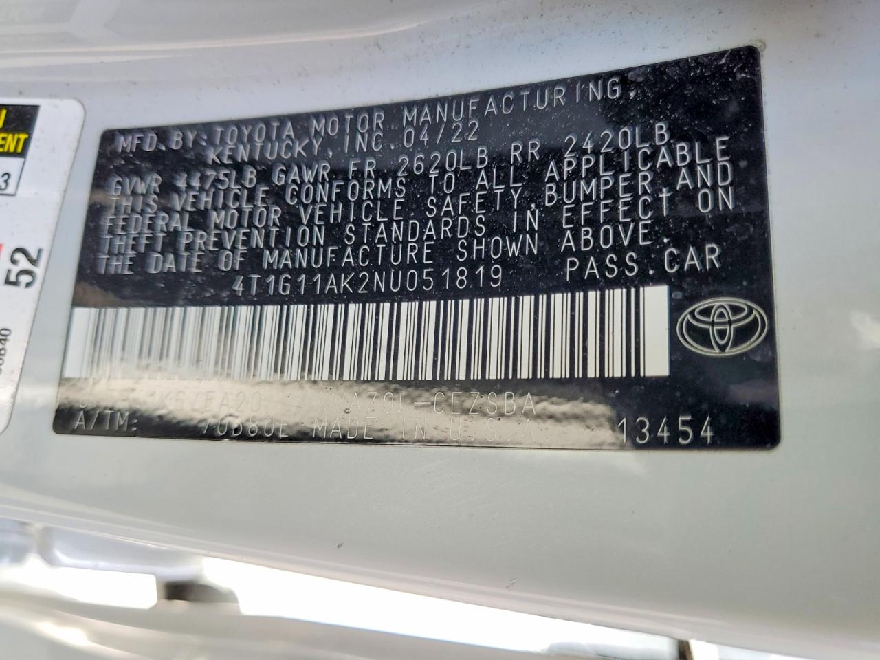 Toyota Camry Se