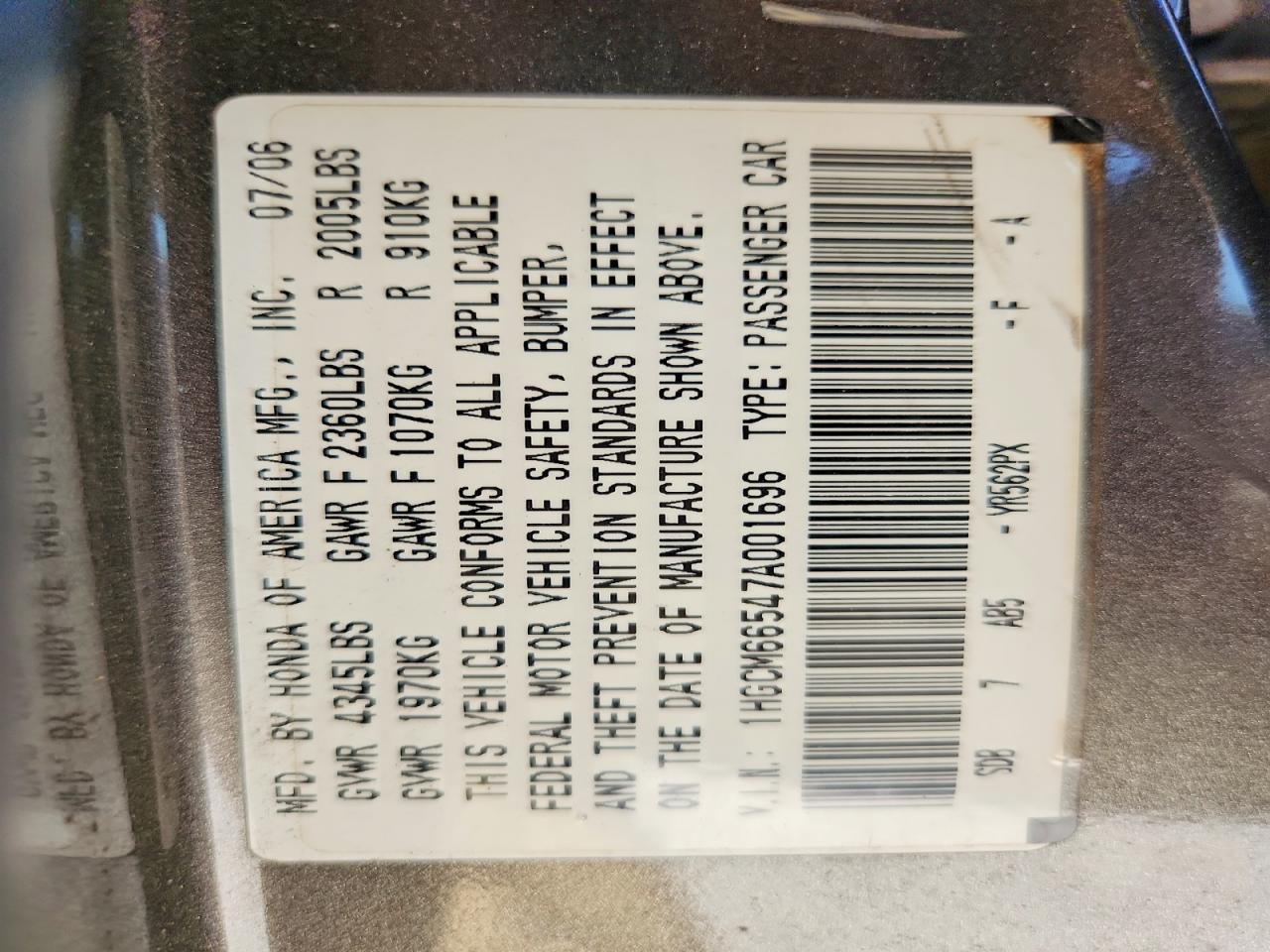 Honda Accord Ex