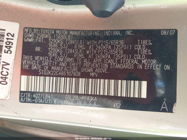 Toyota Sienna Xle