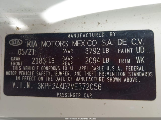 Kia Forte Lxs