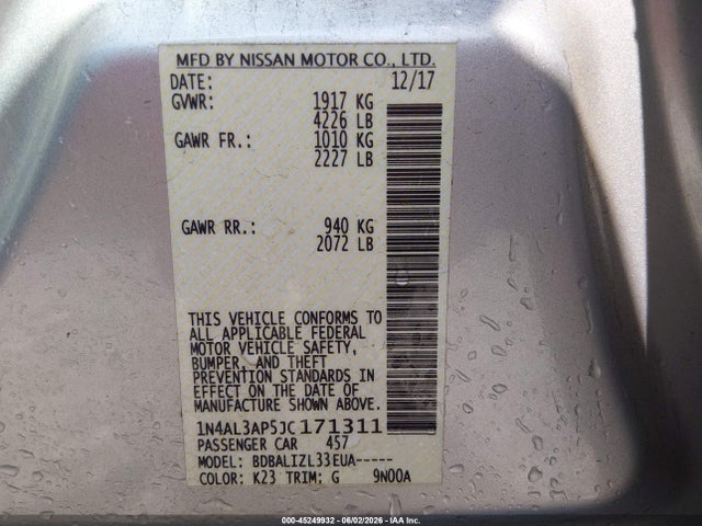 Nissan Altima 2.5 Sv