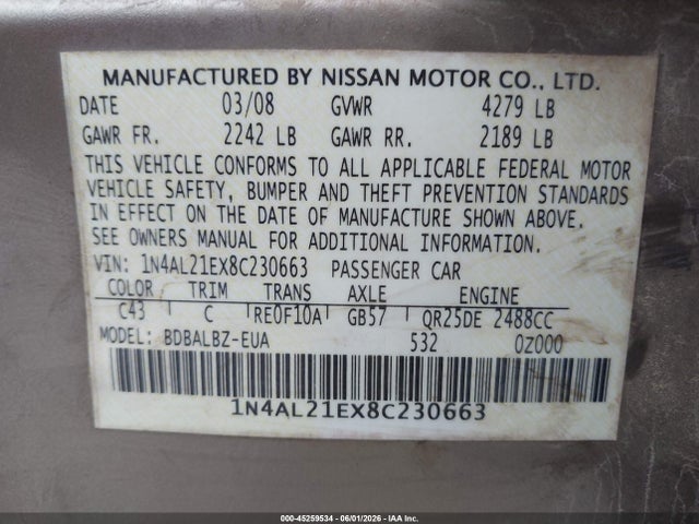 Nissan Altima 2.5 S