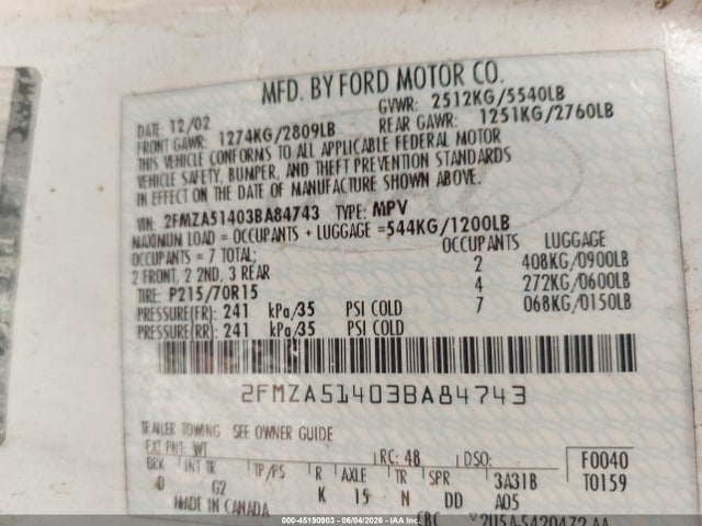 Ford Windstar Lx