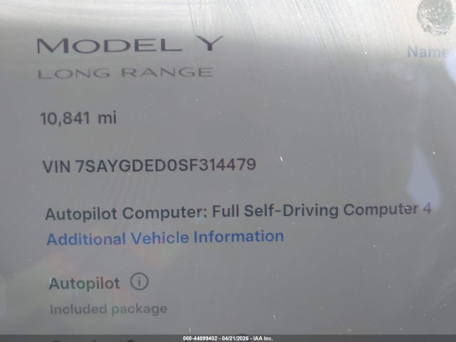 Tesla Model Y Long Range Dual Motor Rear-wheel Drive