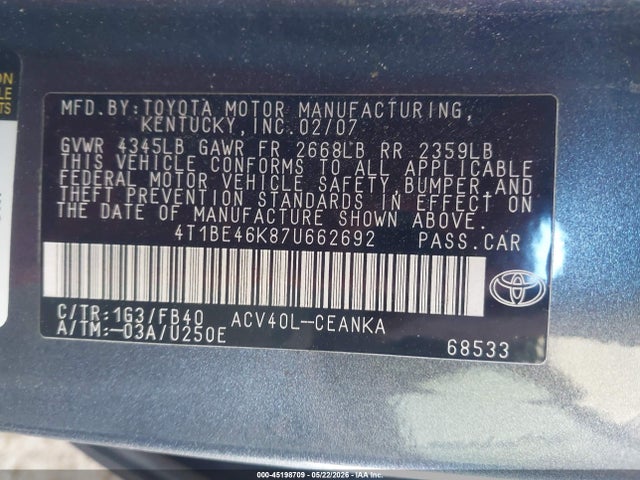 Toyota Camry Le