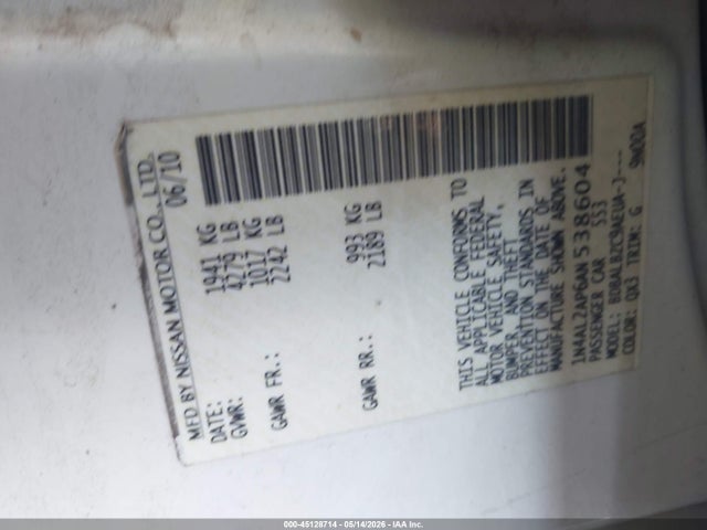 Nissan Altima 2.5 S