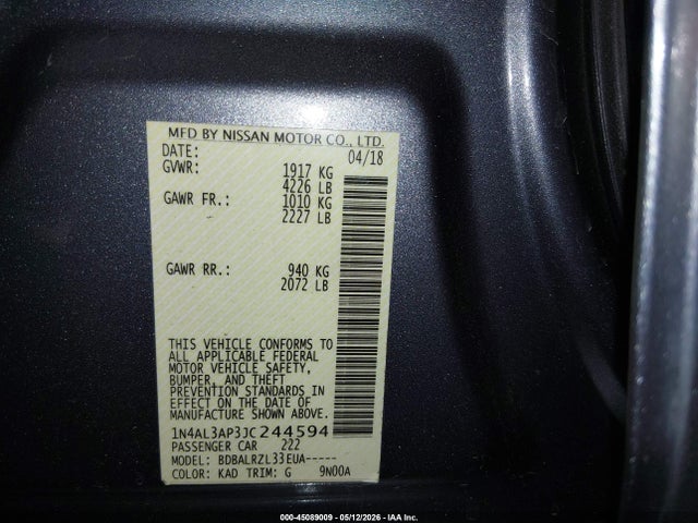 Nissan Altima 2.5 Sl