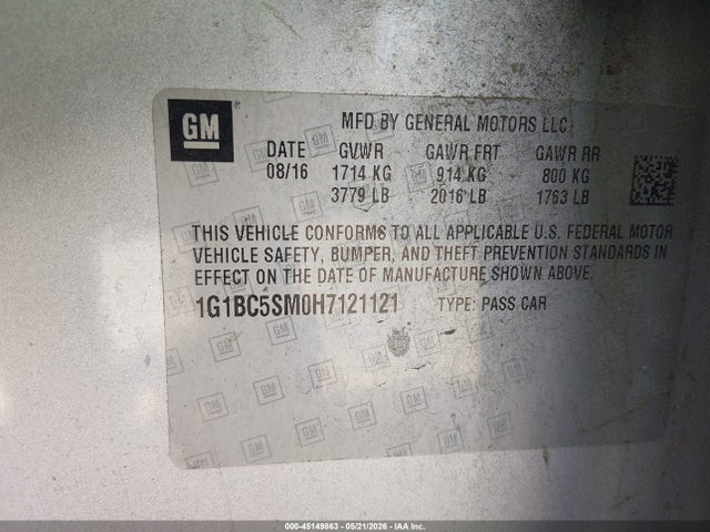 Chevrolet Cruze Ls Auto