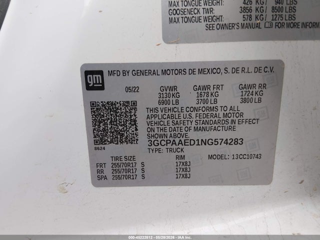 Chevrolet Silverado 1500 2wd  Standard Bed Wt