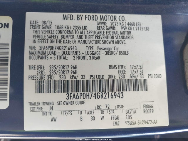 Ford Fusion Se