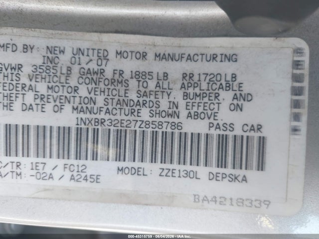 Toyota Corolla S