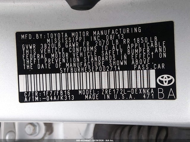 Toyota Corolla Le Plus