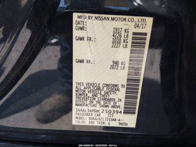 Nissan Altima 2.5 Sl