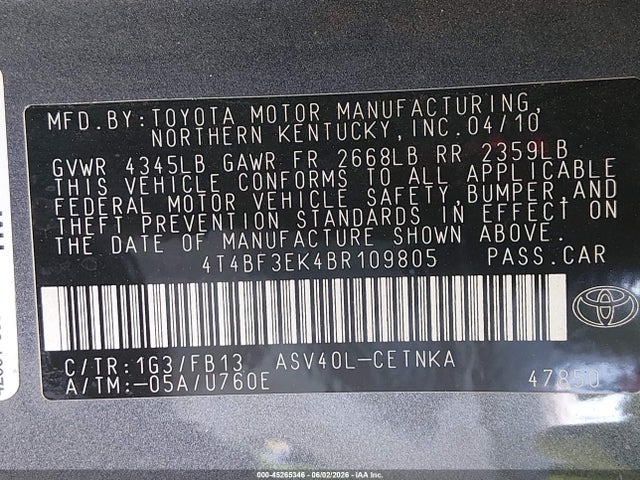 Toyota Camry Le