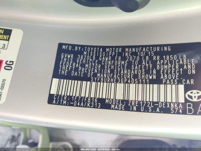 Toyota Corolla Le Plus