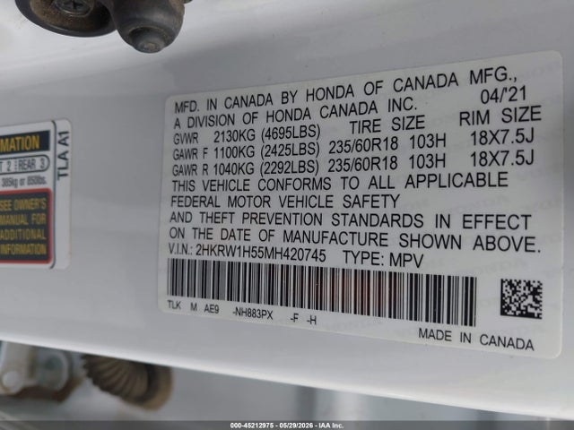 Honda CR-V 2wd Ex