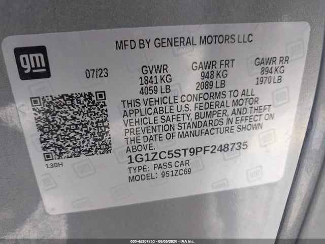 Chevrolet Malibu Fwd 1fl