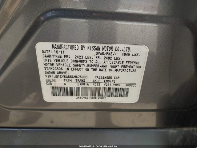 INFINITI G37x
