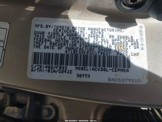 Toyota Camry Le