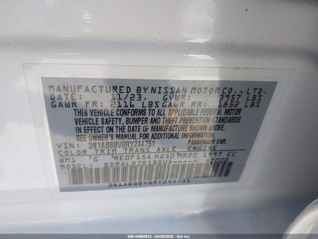 Nissan Sentra S Xtronic Cvt