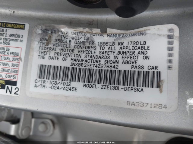 Toyota Corolla S