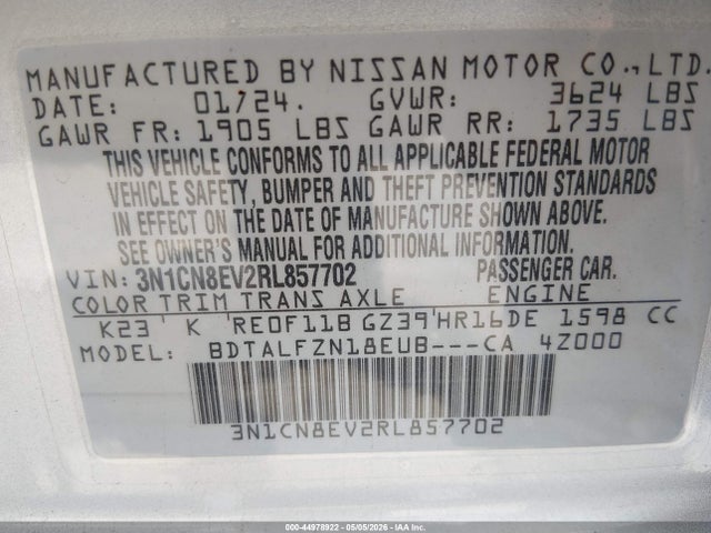 Nissan Versa 1.6 Sv